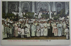 Parsi Marriage Procession, Bombay.